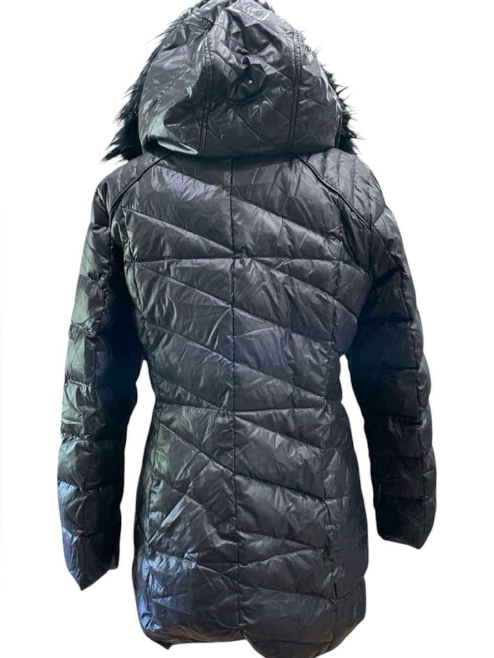 Marc New York 164854 Women's Shirley Faux Fur Trim Hood Parka Black Sz.Large - Picture 7 of 15